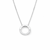 Pavé Open Circle Pendant Necklace in Alloy - friendship necklace gift from Bestie Keepsake