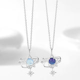  Celestial Star Orbit Pendant Necklace S925 Sterling Silver - friendship necklace gift from Bestie Keepsake