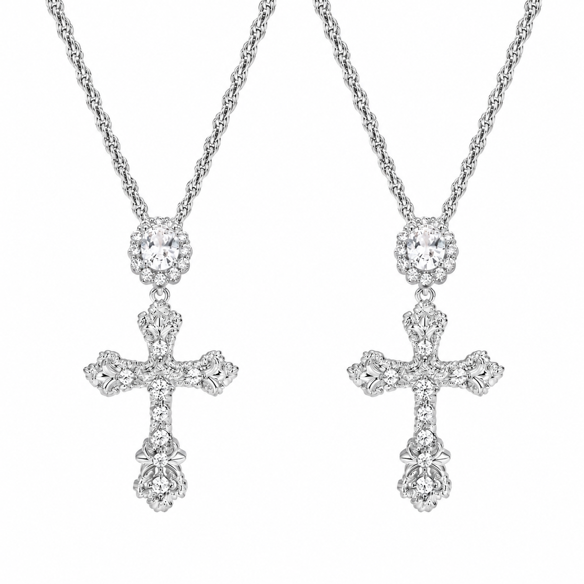  Ornate Vintage-Inspired Cross Pendant Necklace - friendship necklace gift from Bestie Keepsake