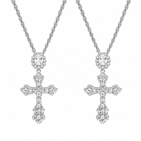  Ornate Vintage-Inspired Cross Pendant Necklace - friendship necklace gift from Bestie Keepsake