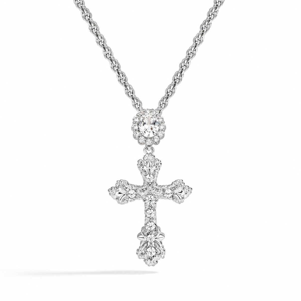  Ornate Vintage-Inspired Cross Pendant Necklace - friendship necklace gift from Bestie Keepsake