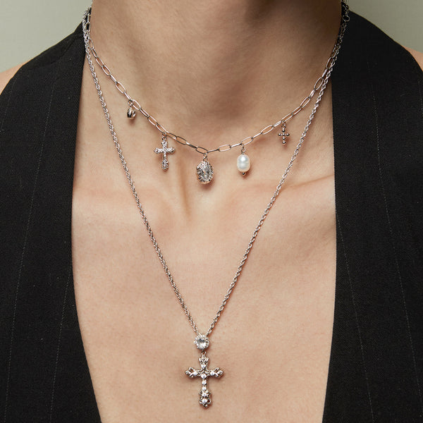  Ornate Vintage-Inspired Cross Pendant Necklace - friendship necklace gift from Bestie Keepsake