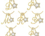  Ornate Initial and Star Charm Necklace in Stainless Steel - friendship necklace gift from Bestie Keepsake