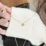  Pinwheel Clover Pendant Necklace S925 Sterling Silver - friendship necklace gift from Bestie Keepsake