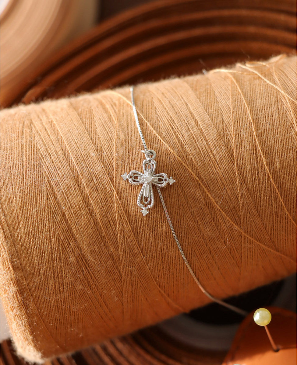  Ornate Lace Cross Pendant Necklace - friendship necklace gift from Bestie Keepsake