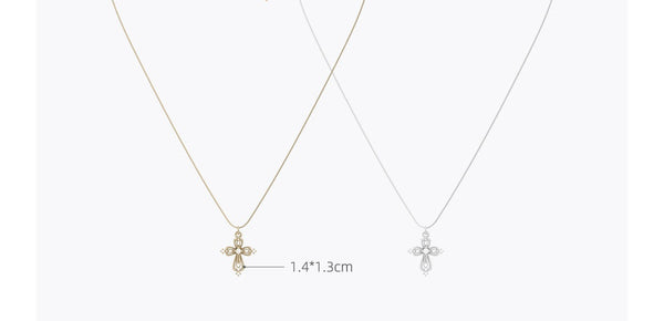  Ornate Lace Cross Pendant Necklace - friendship necklace gift from Bestie Keepsake