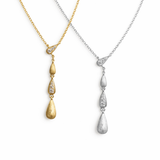  Dainty Water Drop Zirconia Necklace in Sterling Silver - friendship necklace gift from Bestie Keepsake