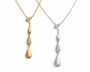  Dainty Water Drop Zirconia Necklace in Sterling Silver - friendship necklace gift from Bestie Keepsake
