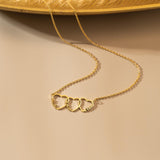  Interlocked Heart Name Necklace in Stainless Steel - friendship necklace gift from Bestie Keepsake