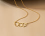  Interlocked Heart Name Necklace in Stainless Steel - friendship necklace gift from Bestie Keepsake