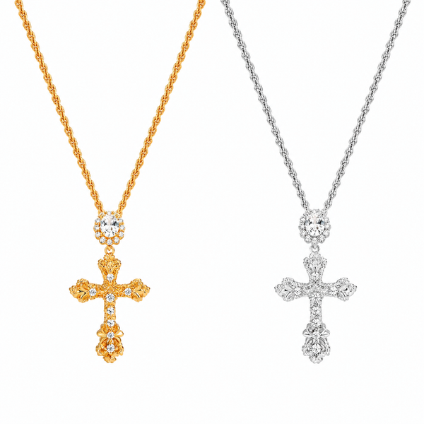  Ornate Vintage-Inspired Cross Pendant Necklace - friendship necklace gift from Bestie Keepsake