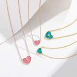  Textured Heart Pendant Necklace in Sterling Silver - friendship necklace gift from Bestie Keepsake
