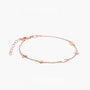  Dainty Initial & Heart Stone Bracelet in 18K Gold Plated S925 Silver - friendship necklace gift from Bestie Keepsake