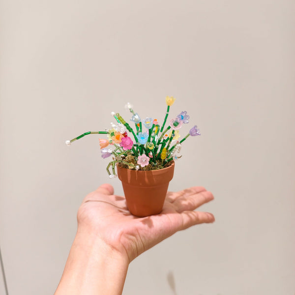 Mini beaded flower pot DIY kit
