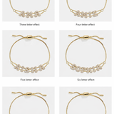  Custom Pavé Letter Slider Bracelet in Gold-Plated Copper - friendship necklace gift from Bestie Keepsake