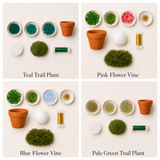 Materials included in fridge magnet DIY kit