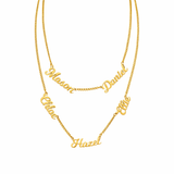  Personalized Multi-Name Necklace in Stainless Steel - friendship necklace gift from Bestie Keepsake