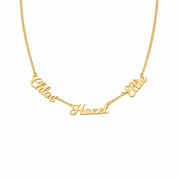  Personalized Multi-Name Necklace in Stainless Steel - friendship necklace gift from Bestie Keepsake