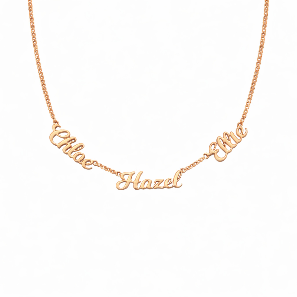  Personalized Multi-Name Necklace in Stainless Steel - friendship necklace gift from Bestie Keepsake