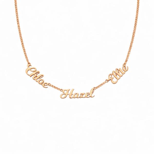  Personalized Multi-Name Necklace in Stainless Steel - friendship necklace gift from Bestie Keepsake