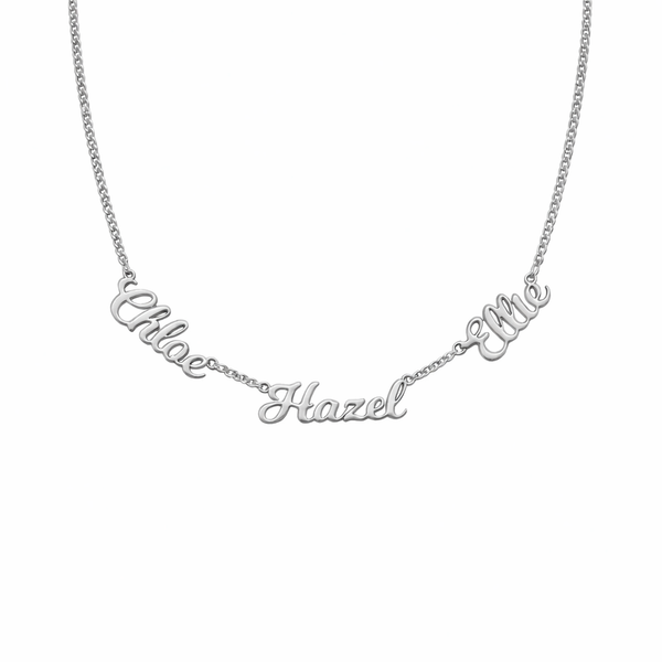  Personalized Multi-Name Necklace in Stainless Steel - friendship necklace gift from Bestie Keepsake