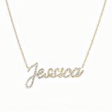 Custom Pavé Name Necklace in 925 Sterling Silver - friendship necklace gift from Bestie Keepsake