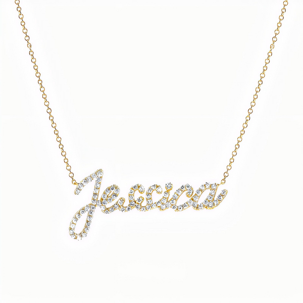  Custom Pavé Name Necklace in 925 Sterling Silver - friendship necklace gift from Bestie Keepsake