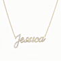  Custom Pavé Name Necklace in 925 Sterling Silver - friendship necklace gift from Bestie Keepsake