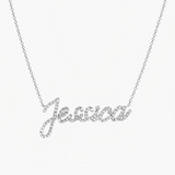  Custom Pavé Name Necklace in 925 Sterling Silver - friendship necklace gift from Bestie Keepsake