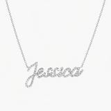  Custom Pavé Name Necklace in 925 Sterling Silver - friendship necklace gift from Bestie Keepsake