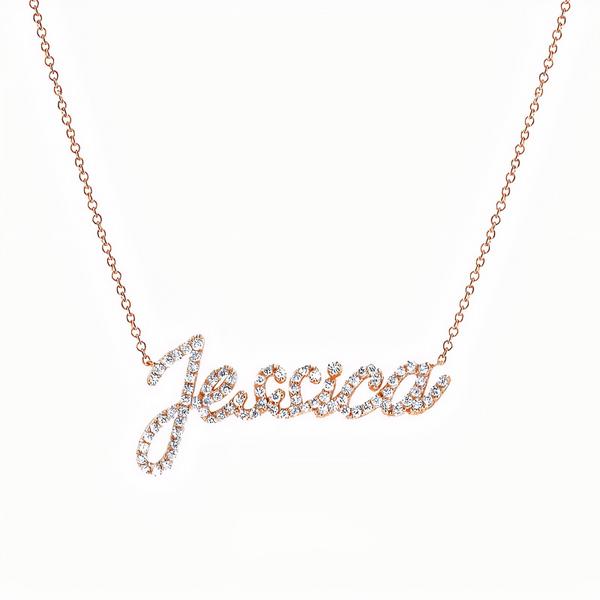  Custom Pavé Name Necklace in 925 Sterling Silver - friendship necklace gift from Bestie Keepsake