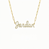  Custom Pavé Name Necklace in 925 Sterling Silver - friendship necklace gift from Bestie Keepsake
