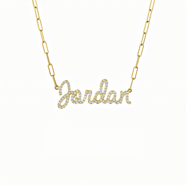  Custom Pavé Name Necklace in 925 Sterling Silver - friendship necklace gift from Bestie Keepsake