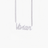  Custom Pavé Name Necklace in 925 Sterling Silver - friendship necklace gift from Bestie Keepsake